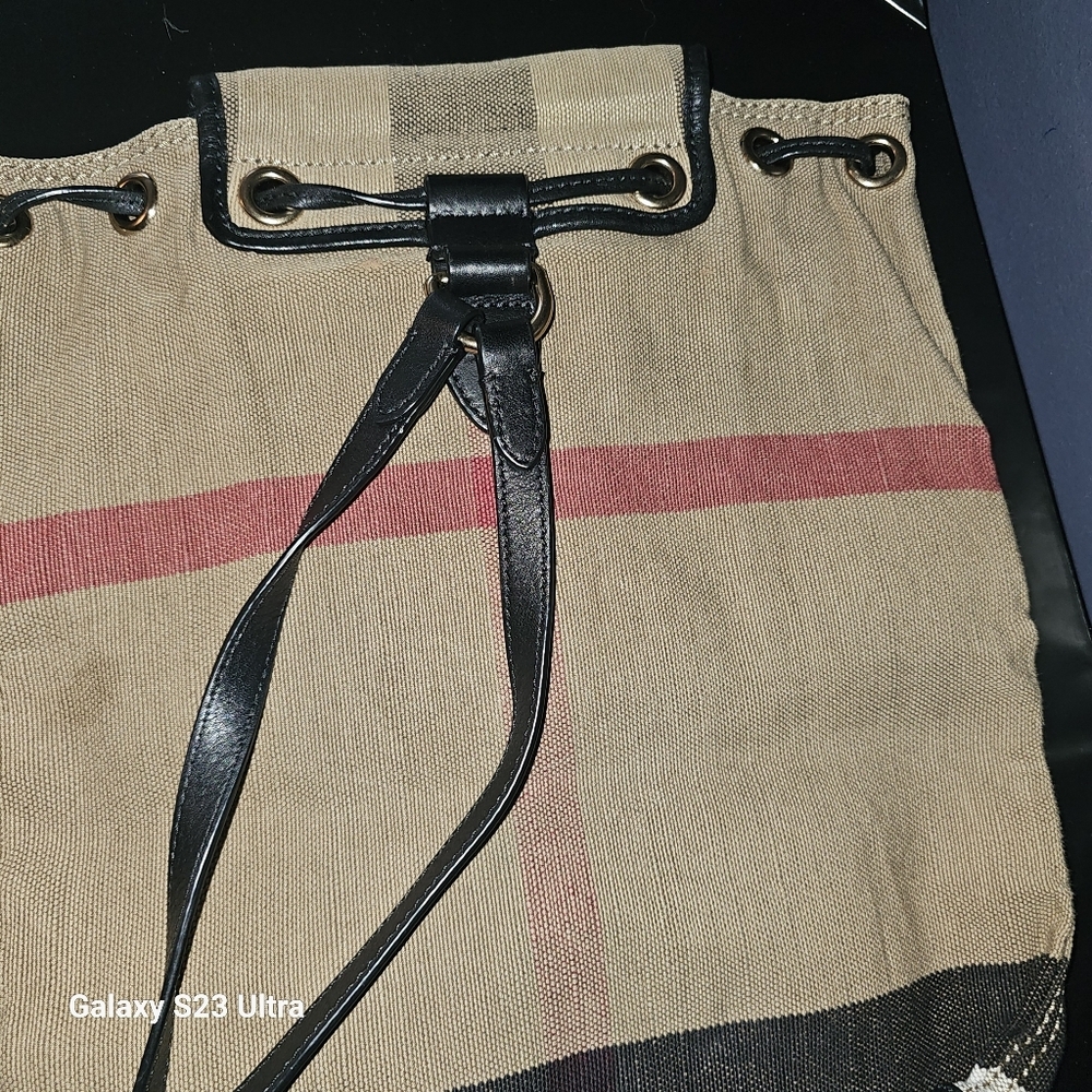 BURBERRY Overdyed Canvas Mega Check Medium Chiltern Backpack - Picture 5 of 11